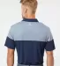 Adidas A213 Heather 3-Stripes Block Sport Shirt Collegiate Navy/ Mid Grey back view