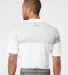 Adidas A213 Heather 3-Stripes Block Sport Shirt White/ Vista Grey back view