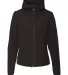 DRI DUCK 9411 Women's Ascent Hooded Soft Shell Jac Black front view