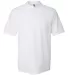 Jerzees 443M Easy Care Double Mesh Ringspun Pique  White front view