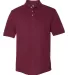Jerzees 443M Easy Care Double Mesh Ringspun Pique  Maroon front view
