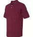 Jerzees 443M Easy Care Double Mesh Ringspun Pique  Maroon side view