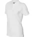 Jerzees 443W Women's Easy Care Double Mesh Ringspu White side view