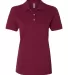 Jerzees 443W Women's Easy Care Double Mesh Ringspu Maroon front view