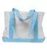 Liberty Bags 7002 P & O Cruiser Tote in White/ lt blue front view