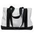 Liberty Bags 7002 P & O Cruiser Tote in White/ black front view