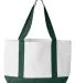 Liberty Bags 7002 P & O Cruiser Tote in White/ for green back view