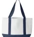 Liberty Bags 7002 P & O Cruiser Tote in White/ navy back view