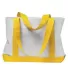 Liberty Bags 7002 P & O Cruiser Tote in White/ yellow front view