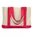 Liberty Bags 8869 11 Ounce Cotton Canvas Tote in Natural/ red front view