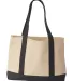 Liberty Bags 8869 11 Ounce Cotton Canvas Tote NATURAL/ BLACK back view