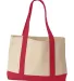 Liberty Bags 8869 11 Ounce Cotton Canvas Tote in Natural/ red back view