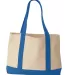 Liberty Bags 8869 11 Ounce Cotton Canvas Tote in Natural/ royal back view