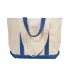 Liberty Bags 8871 16 Ounce Cotton Canvas Tote in Natural/ royal front view