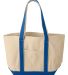 Liberty Bags 8871 16 Ounce Cotton Canvas Tote NATURAL/ ROYAL front view
