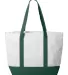 Liberty Bags 7006 Bay View Zipper Tote WHITE/ FOR GREEN back view