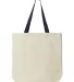 Liberty Bags 9868 Jennifer Cotton Canvas Tote NATURAL/ NAVY back view