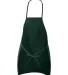Liberty Bags 5505 Long Butcher Block Apron FOREST GREEN back view