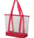 Liberty Bags 7009 Clear Boat Tote RED side view