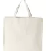 Liberty Bags 8501 12 Ounce Gusseted Canvas Tote NATURAL back view