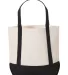 Liberty Bags 8867 Seaside Cotton Canvas Tote BLACK back view
