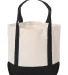 Liberty Bags 8867 Seaside Cotton Canvas Tote BLACK front view