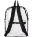 Liberty Bags 7010 Clear PVC Backpack BLACK back view