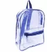 Liberty Bags 7010 Clear PVC Backpack ROYAL front view