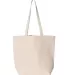 Liberty Bags 8866 Large Gusseted Cotton Canvas Tot NATURAL back view