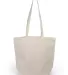 Liberty Bags 8866 Large Gusseted Cotton Canvas Tot NATURAL front view