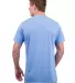 Tultex 241 Unisex Ultra Blend Poly-Rich Tee in Heather athletic blue back view