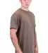 Tultex 241 Unisex Ultra Blend Poly-Rich Tee Heather Brown side view