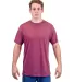 Tultex 241 Unisex Ultra Blend Poly-Rich Tee in Heather burgundy front view