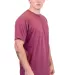 Tultex 241 Unisex Ultra Blend Poly-Rich Tee Heather Burgundy side view