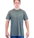 Tultex 241 Unisex Ultra Blend Poly-Rich Tee in Heather charcoal front view