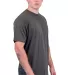 Tultex 241 Unisex Ultra Blend Poly-Rich Tee in Heather graphite side view