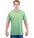Tultex 241 Unisex Ultra Blend Poly-Rich Tee in Heather green front view
