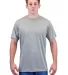 Tultex 241 Unisex Ultra Blend Poly-Rich Tee in Heather grey front view