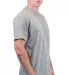 Tultex 241 Unisex Ultra Blend Poly-Rich Tee in Heather grey side view