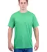 Tultex 241 Unisex Ultra Blend Poly-Rich Tee in Heather kelly front view