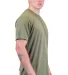Tultex 241 Unisex Ultra Blend Poly-Rich Tee in Heather military green side view