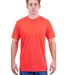 Tultex 241 Unisex Ultra Blend Poly-Rich Tee Heather Orange front view