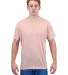 Tultex 241 Unisex Ultra Blend Poly-Rich Tee in Heather peach front view