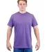 Tultex 241 Unisex Ultra Blend Poly-Rich Tee Heather Purple front view