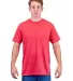 Tultex 241 Unisex Ultra Blend Poly-Rich Tee in Heather red front view