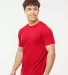 Tultex 241 Unisex Ultra Blend Poly-Rich Tee in Red side view