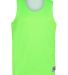 Augusta Sportswear 148 Reversible Wicking Tank in Lime/ white front view