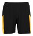 Augusta Sportswear 335 Sprint Short in Black/ gold front view