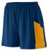 Augusta Sportswear 336 Youth Sprint Short in Navy/ gold front view