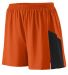 Augusta Sportswear 336 Youth Sprint Short in Orange/ black front view